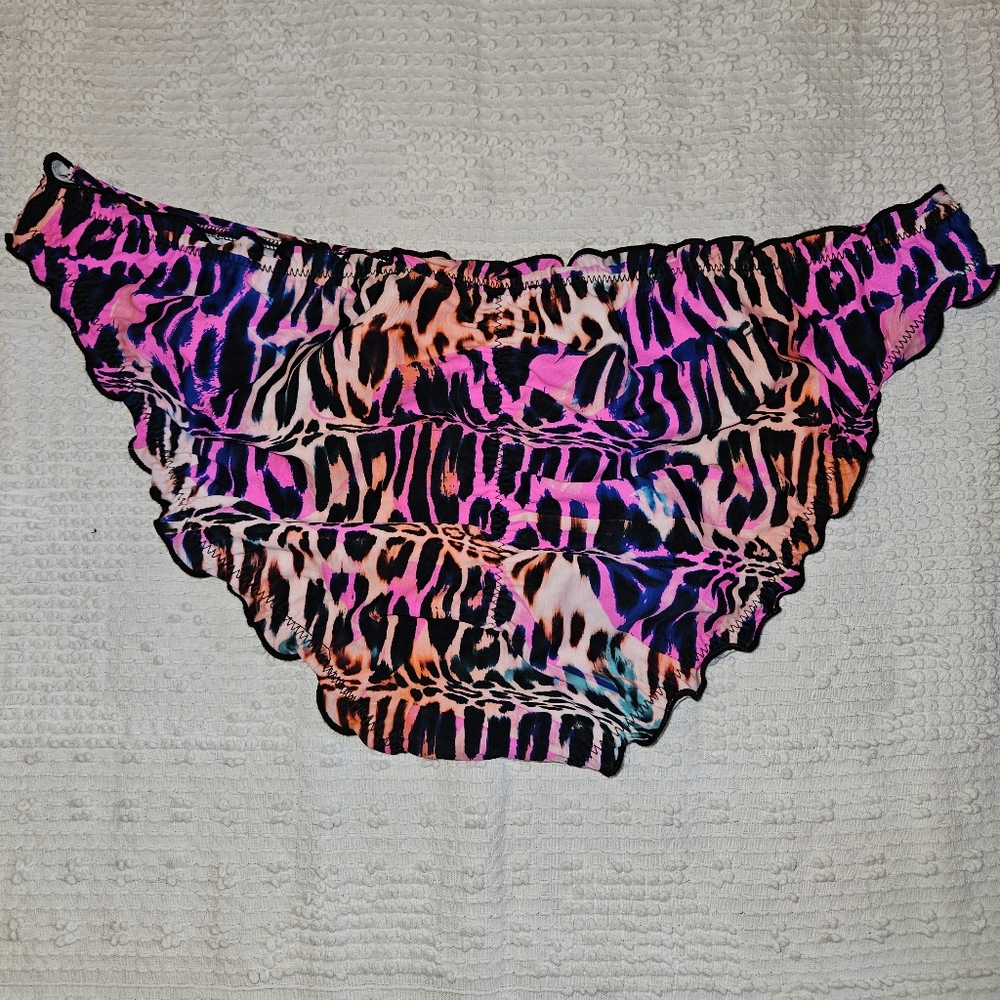 Venus Pink Panther Animal Print Bikini Bottoms 12 Large - Picture 2 of 3